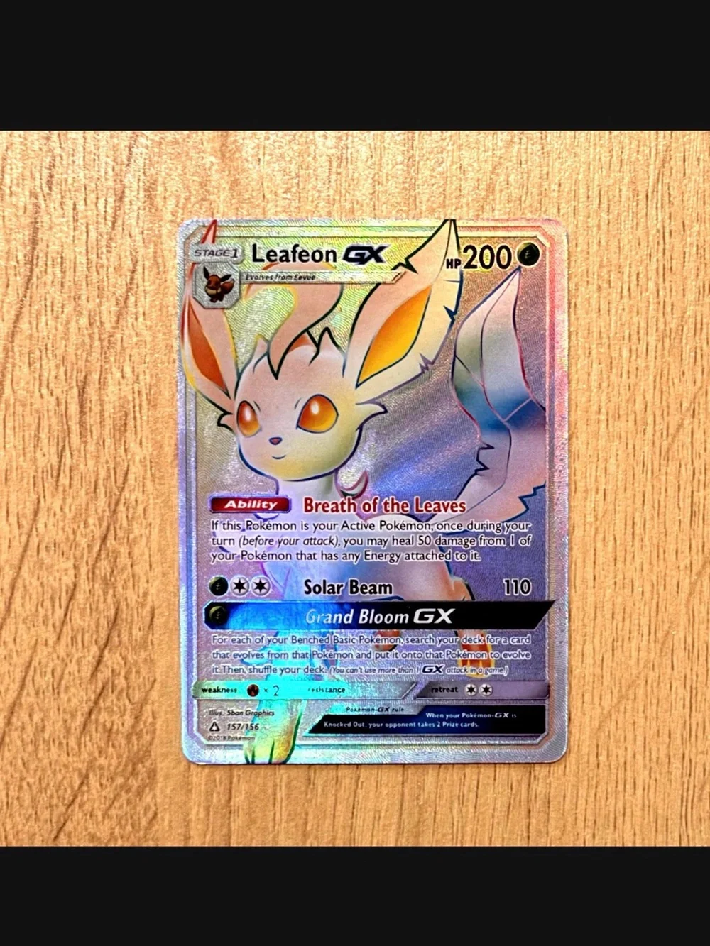 Leafeon GX secret rare customized card